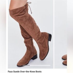 Faux Suede Over-the-Knee Boots